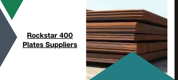 Thick steel plates are stacked in an outdoor industrial yard for fabrication and construction.